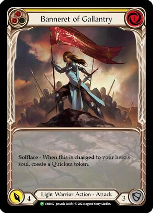Banneret of Gallantry - FAB162 (FAB162) - Flesh and Blood: Promo Cards Rainbow Foil