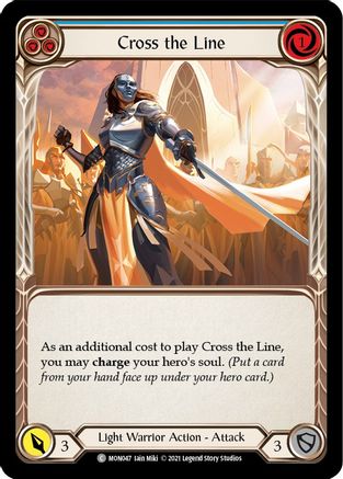 Cross the Line (Blue) [U-MON047-RF] (Monarch Unlimited)  Unlimited Rainbow Foil