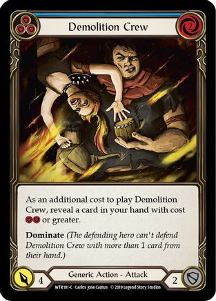 Demolition Crew (Blue) [U-WTR181] (Welcome to Rathe Unlimited)  Unlimited Rainbow Foil - Image 3