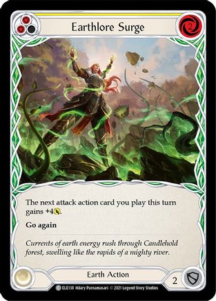Earthlore Surge (Yellow) [U-ELE138] (Tales of Aria Unlimited)  Unlimited Rainbow Foil