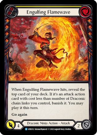 Engulfing Flamewave (Yellow) [UPR052] (Uprising)  Rainbow Foil