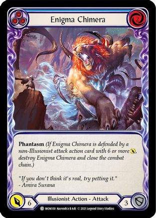 Enigma Chimera (Blue) [MON100-RF] (Monarch)  1st Edition Rainbow Foil