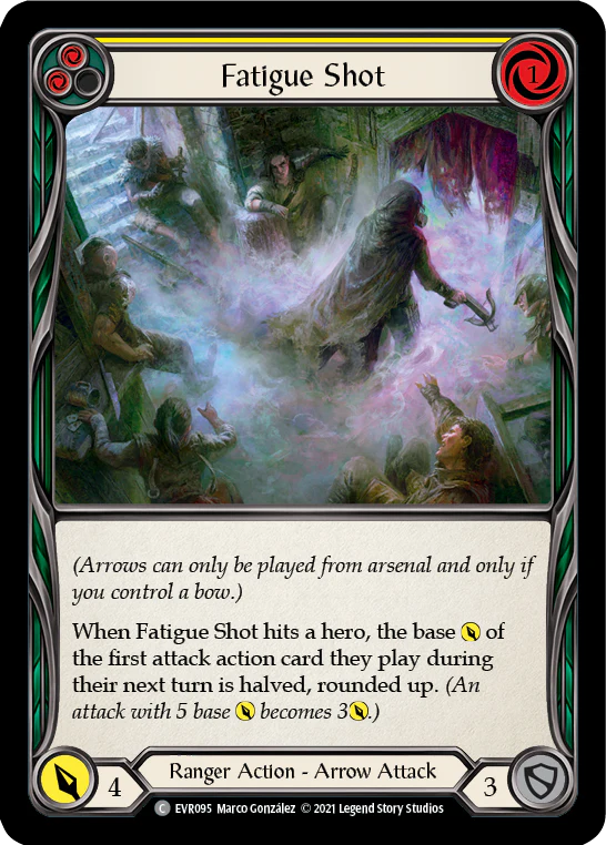 Fatigue Shot (Yellow) [EVR095] (Everfest)  1st Edition Rainbow Foil - Image 2