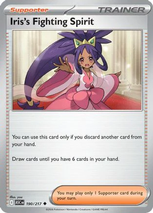 Iris's Fighting Spirit 190/217  ME Ascended Heroes - Uncommon
