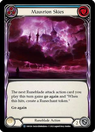 Mauvrion Skies (Blue) [1HV024] (Historic Pack 1 Blitz Deck Viserai)