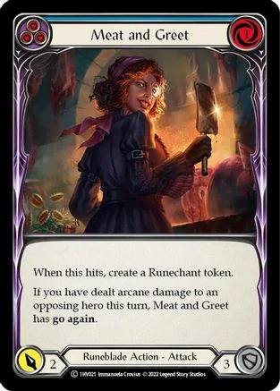 Meat and Greet (Blue) [1HV021] (Historic Pack 1 Blitz Deck Viserai)