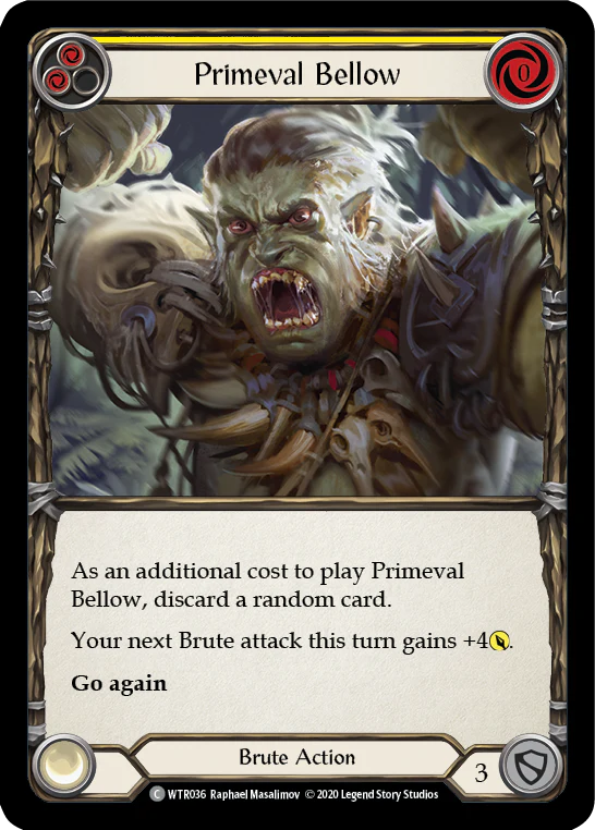 Primeval Bellow (Yellow) [U-WTR036] (Welcome to Rathe Unlimited)  Unlimited Rainbow Foil - Image 2