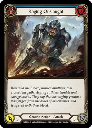 Raging Onslaught (Blue) [U-WTR190] (Welcome to Rathe Unlimited)  Unlimited Rainbow Foil - Image 3