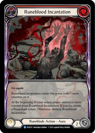 Runeblood Incantation (Red) [EVR107] (Everfest)  1st Edition Extended Art Rainbow Foil - Image 3