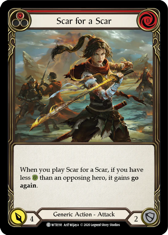 Scar for a Scar (Red) [U-WTR191] (Welcome to Rathe Unlimited)  Unlimited Rainbow Foil - Image 2