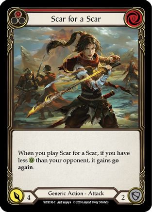 Scar for a Scar (Red) [U-WTR191] (Welcome to Rathe Unlimited)  Unlimited Rainbow Foil - Image 3