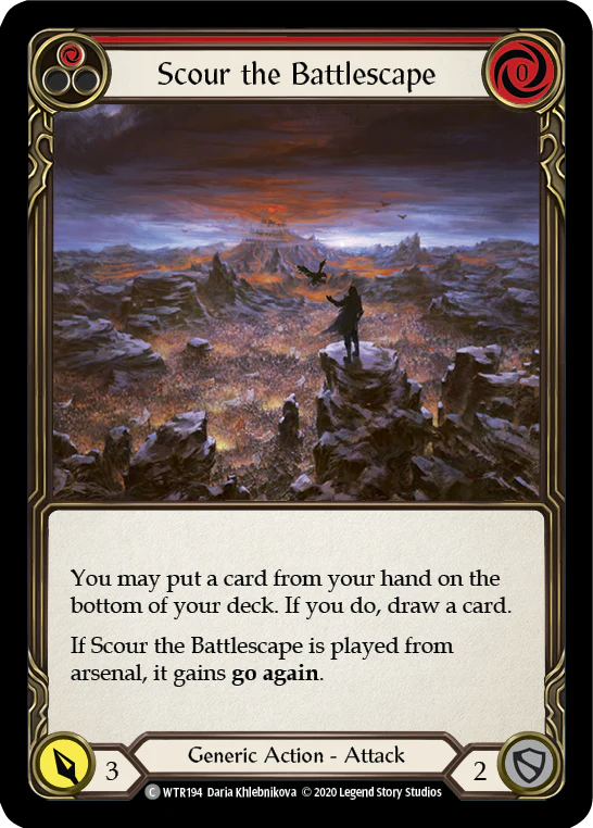 Scour the Battlescape (Red) [U-WTR194] (Welcome to Rathe Unlimited)  Unlimited Rainbow Foil - Image 2