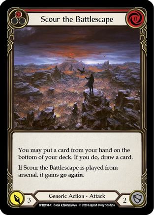 Scour the Battlescape (Red) [U-WTR194] (Welcome to Rathe Unlimited)  Unlimited Rainbow Foil - Image 3