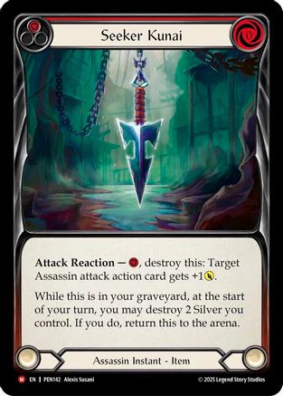 Seeker Kunai (Red) [PEN142] (Compendium of Rathe)  Rainbow Foil