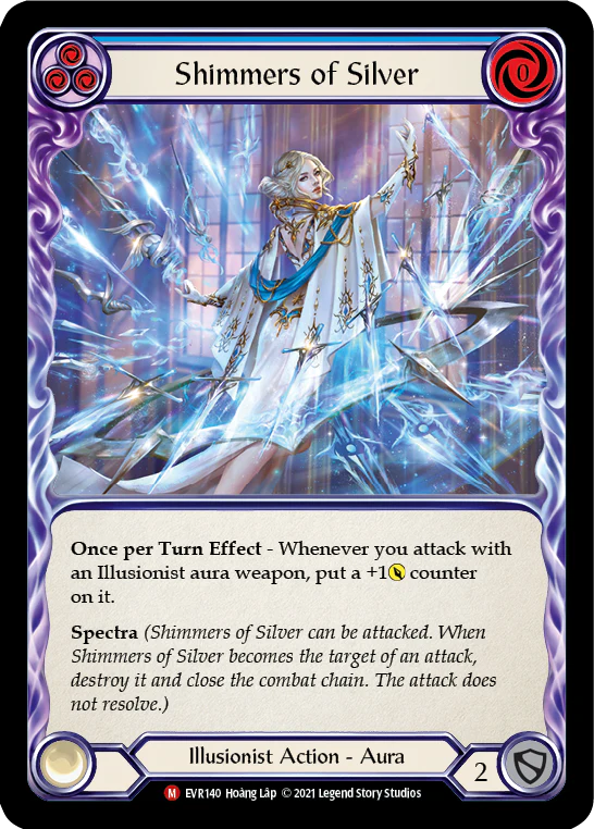 Shimmers of Silver [EVR140] (Everfest)  1st Edition Rainbow Foil - Image 2