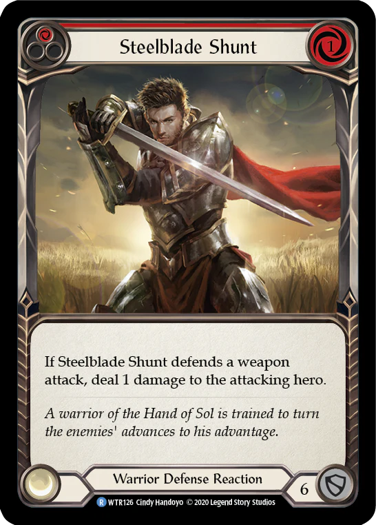 Steelblade Shunt (Red) [U-WTR126] (Welcome to Rathe Unlimited)  Unlimited Rainbow Foil - Image 2
