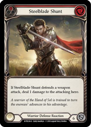Steelblade Shunt (Red) [U-WTR126] (Welcome to Rathe Unlimited)  Unlimited Rainbow Foil - Image 3