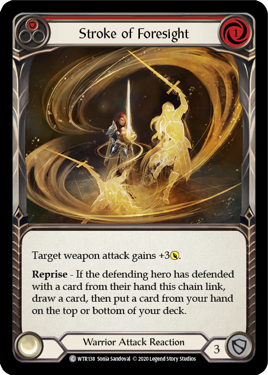 Stroke of Foresight (Red) [U-WTR138] (Welcome to Rathe Unlimited)  Unlimited Rainbow Foil