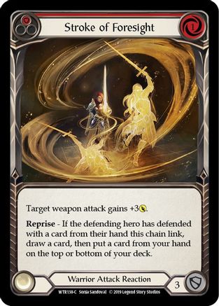 Stroke of Foresight (Red) [U-WTR138] (Welcome to Rathe Unlimited)  Unlimited Rainbow Foil - Image 3