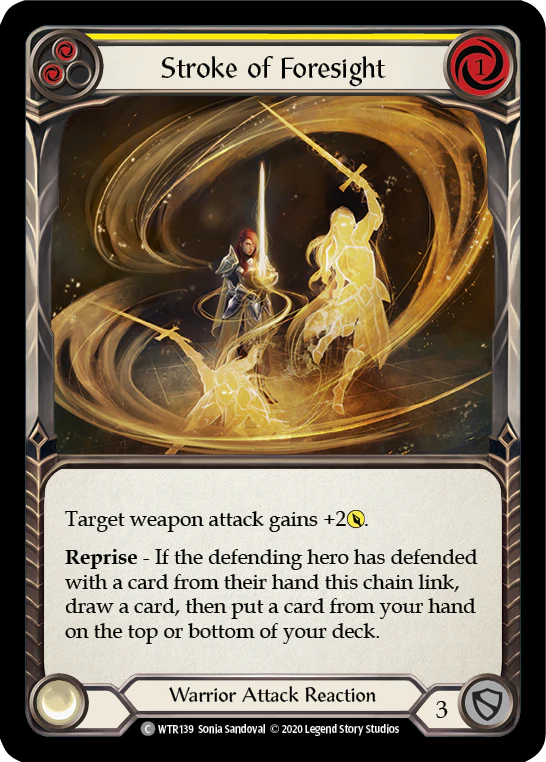 Stroke of Foresight (Yellow) [U-WTR139] (Welcome to Rathe Unlimited)  Unlimited Rainbow Foil - Image 2