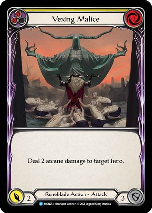 Vexing Malice (Yellow) [U-MON233-RF] (Monarch Unlimited)  Unlimited Rainbow Foil